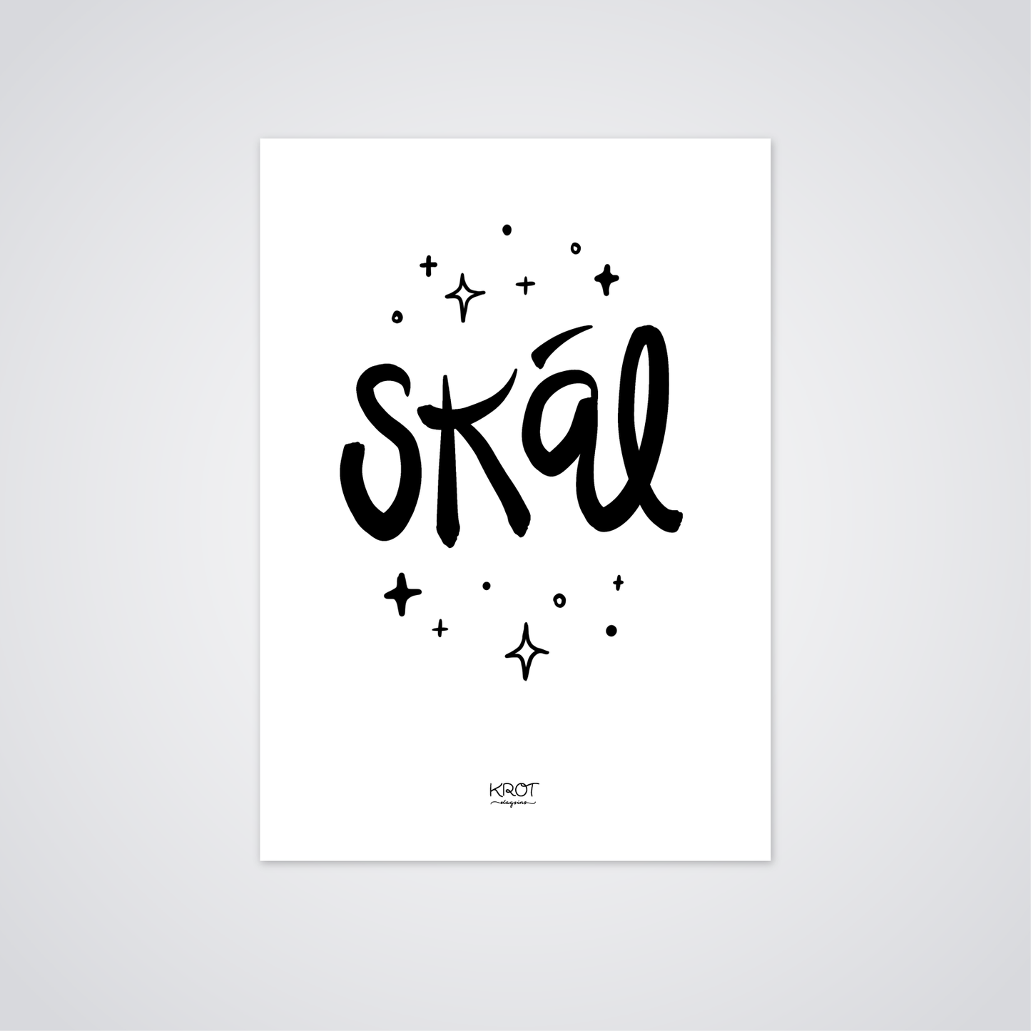 Skál - stafrænt veggspjald til að prenta út